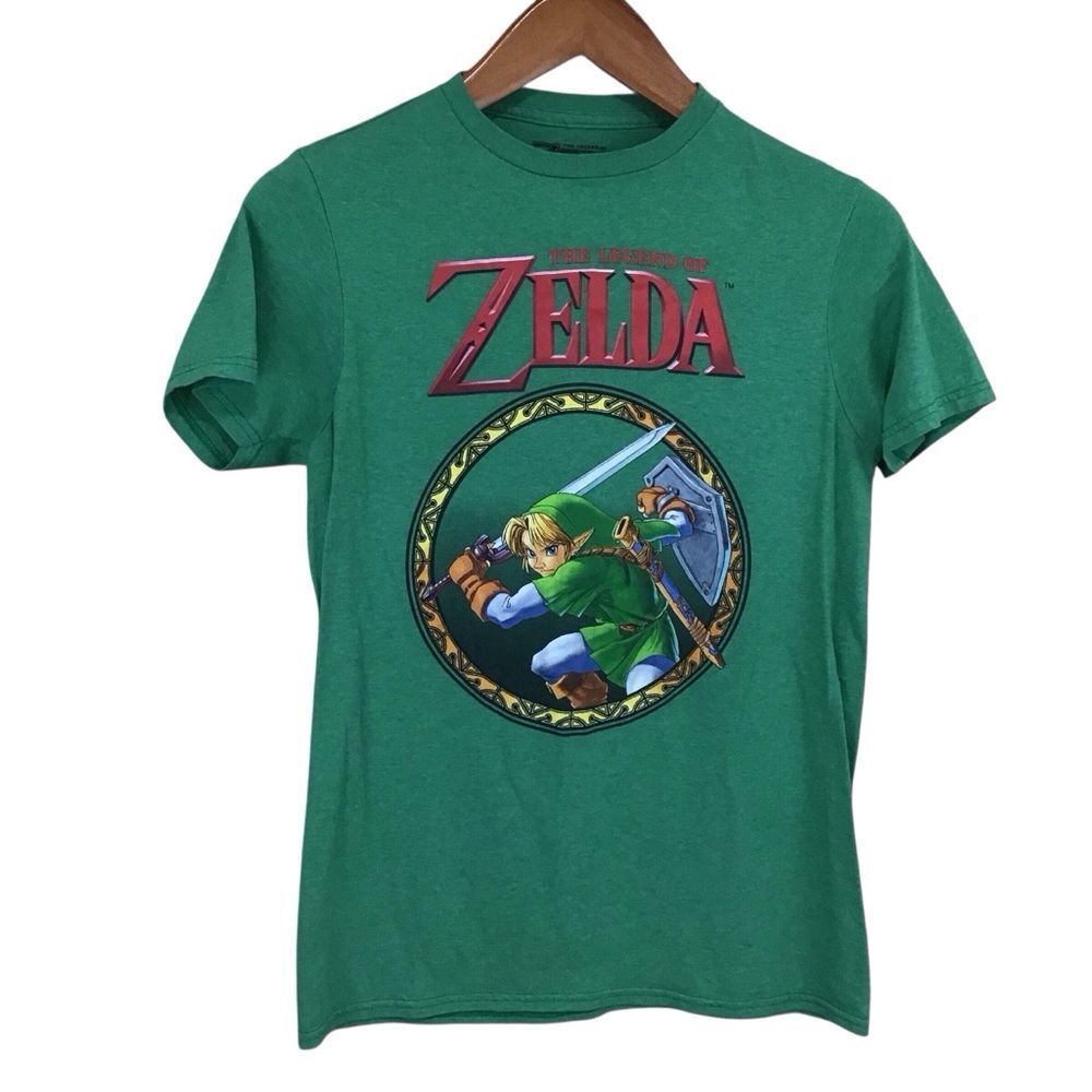 The Legend of Zelda Nintendo Green Graphic T-Shirt S